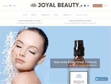 Tablet Screenshot of joyalbeauty.com